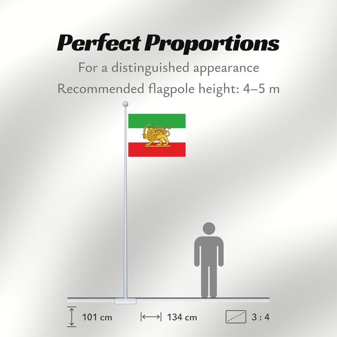 Flag Proportions: Tricolour Iran 1886