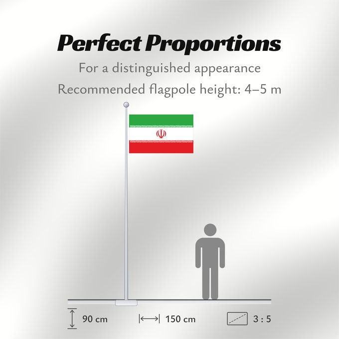 Flag Proportions: Iran Irán