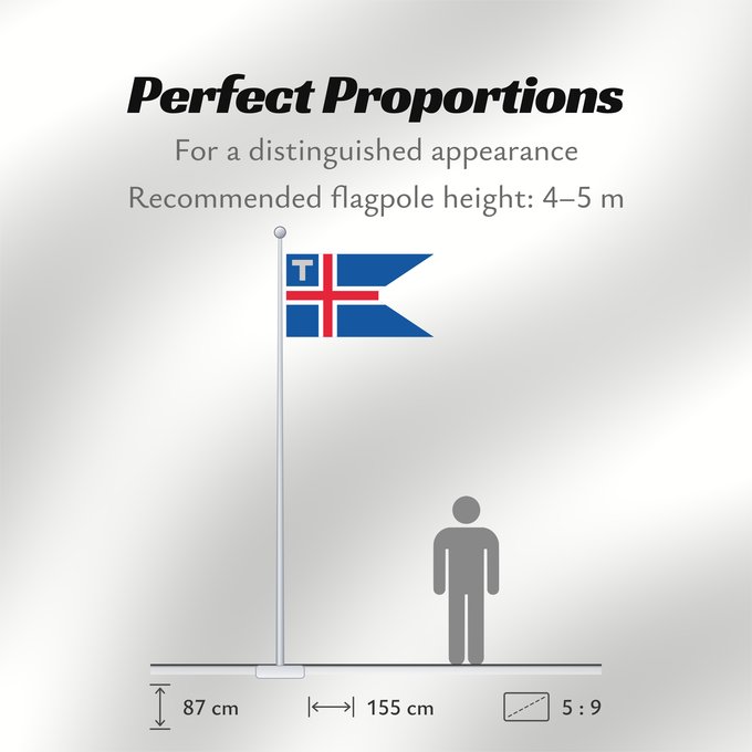 Flag Proportions: Customs Flag and Ensign of Iceland	Customs flag of Iceland. Ratio 37 18	Servicio Aduanero