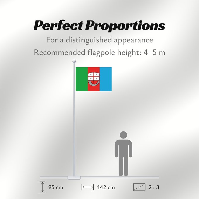 Flag Proportions: Liguria Italian region Liguria ligure Ligurien Regione italiana Liguria