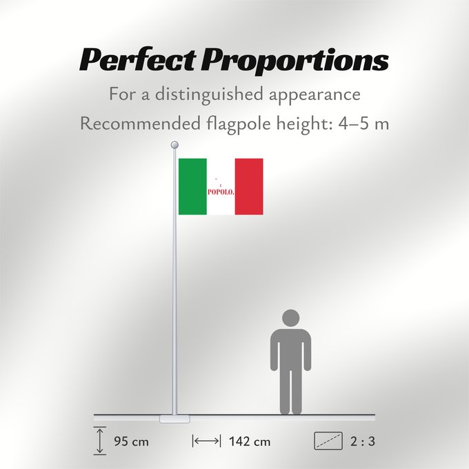 Flag Proportions: Roman Republic 19th century Roman Republic (19th century) République romaine (XIXe siècle) República Romana (siglo XIX) Römische Republik (19. Jahrhundert) Repubblica Romana (XIX secolo)