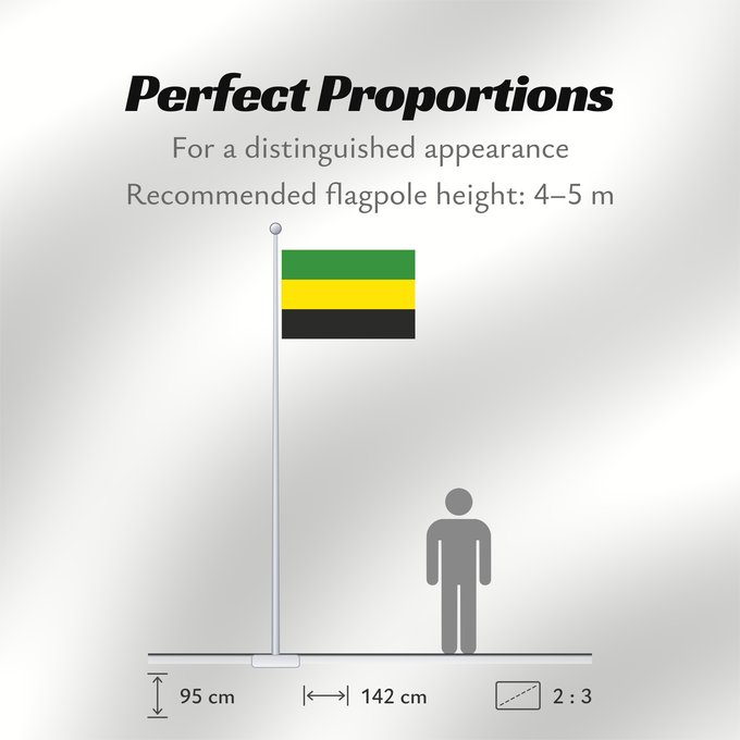 Flag Proportions: First proposed flag of Jamaica