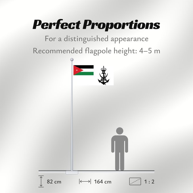 Flag Proportions: Naval Ensign of Jordan