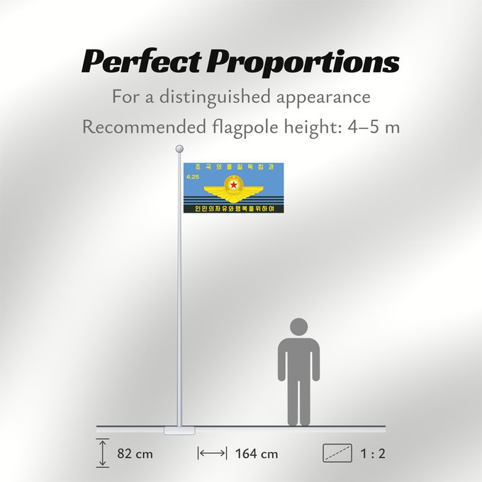 Flag Proportions: Korean People s Army Air Force 조선인민군 항공병와 방공부대의 군기 朝鲜人民军航空兵和防空部队军旗 朝鮮人民軍航空兵和防空部隊軍旗