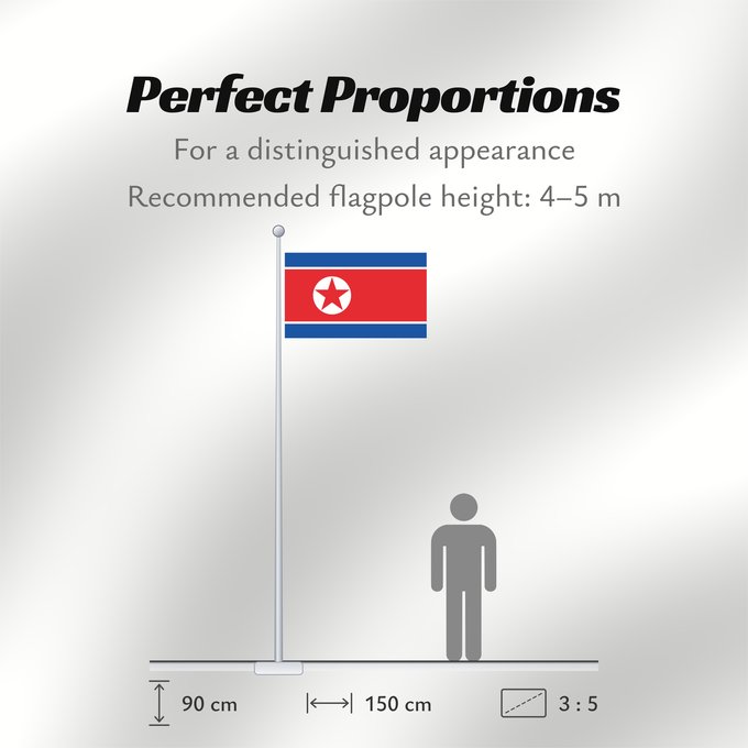 Flag Proportions: North Korea Korea (Democratic People's Republic) (North Korea) Corée du Nord Corea del Norte Nordkorea Corea del Nord Noord-Korea Coreia do Norte Korei Północnej Corea d o Norte علم كوريا الشمالية Национално знаме на Северна Корея উত্তর কোরিয়ার জাতীয় পত
