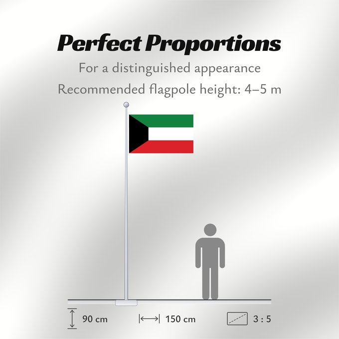 Flag Proportions: Kuwait	Koweït	Kuwaitlabel QS Les