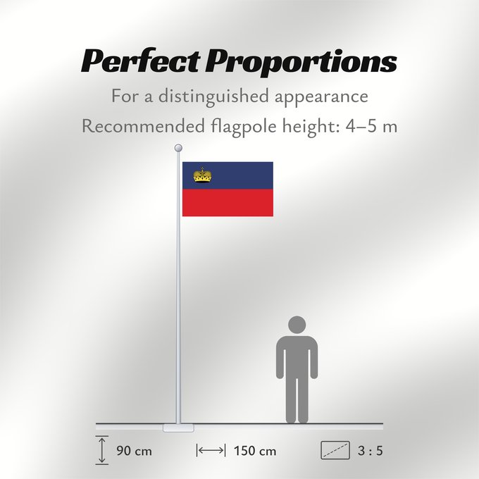 Flag Proportions: Liechtenstein Сцяг Ліхтэнштэйна Liĥtenŝtejno Liechtensteingo bandera Ala Liechtensteinê Dal Liechtenstein Флаг Лихтенштейна Lihtenštajna Прапор Ліхтенштейну