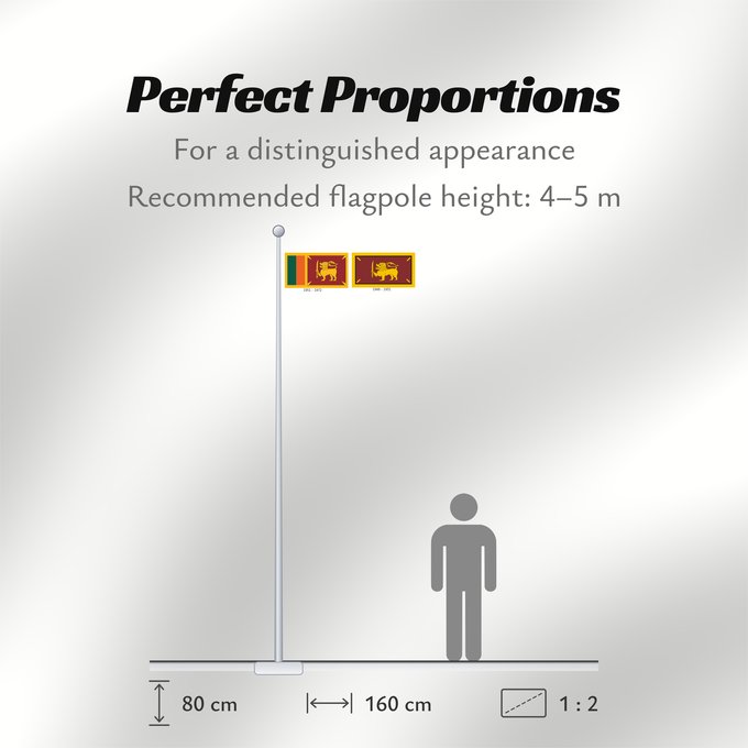 Flag Proportions: Dominion of Ceylon Dominion de Ceylan Dominio de Ceilán Dominion Ceylon Dominion di Ceylon