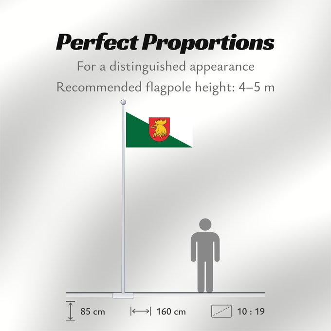 Flag Proportions: Madona	City of Madona, Latvia	Stadt Madona, Lettland	Madona, Letònia	Madonas pilsētas karogs Madonas pilsētas karoga apraksts Madonas pilsētas karogs ir taisnstūra audums ar platuma un augstuma proporcijas attiecību 2 1. Diagonāle sadala karogu divos trij