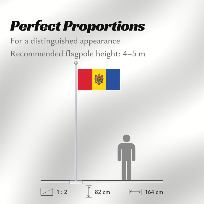Flag Proportions: Moldova  reverse	Moldova (reverse)	Moldavie (revers)	Moldavia (reverso)	Moldau (Revers)	Moldavia (rovescio)	Стягул Републичий Молдова	Republicii Moldova, revers