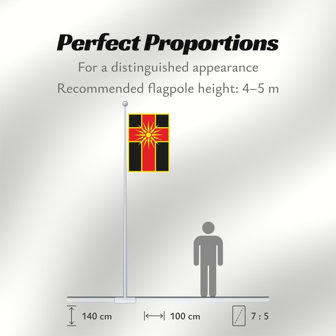 Flag Proportions: Drugovo Municipality	Drugovo Municipality, Macedonia	Знаме на Општина Другово