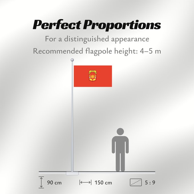 Flag Proportions: Krivogaštani Municipality, North Macedonia Krivogaštani Municipality, Macedonia Municipalité de Krivogaštani Municipio de Krivogaštani Gemeinde Krivogaštani Comune di Krivogaštani Знаме на Општина Кривогаштани