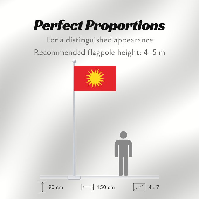 Flag Proportions: Proposal of Macedonia - 4	One of the four flag proposals for a new flag of Macedonia  1995	Macédoine (proposition 4) (1995)	Macedonia (propuesta 4) (1995)	Nordmazedonien (Vorschlag 4) (1995)	Macedonia (proposta 4) (1995)	Едно од четирите предлог-знамиња