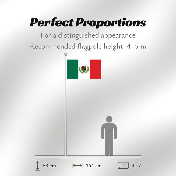 Flag Proportions: Histórica de la República Mexicana 1824-1918 Historical Flag of Mexico used in the Republic periods Mexique (1824-1918) Utilizada por los periodos republicanos de Mexico Mexiko (1824-1918) Messico (1824-1918)