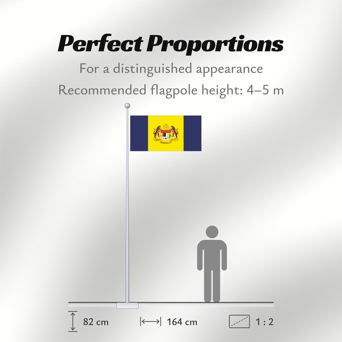 Flag Proportions: Putrajaya Putrajaya, Malaysia Putrajaya