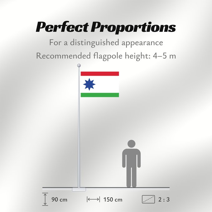 Flag Proportions: Achtkarspelen Dutch municipality of Achtkarspelen, Friesland