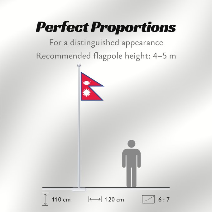 Flag Proportions: Nepal with spacing Of Nepal with transparent spacing at the right for better use in tables and lists Nepal mit rechtem Rand Seitenverhältnis 3 4