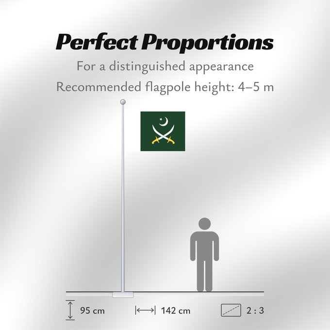 Flag Proportions: Pakistani Army Pakistan Army Armée pakistanaise Ejército de Pakistán Pakistanische Armee Esercito pakistano