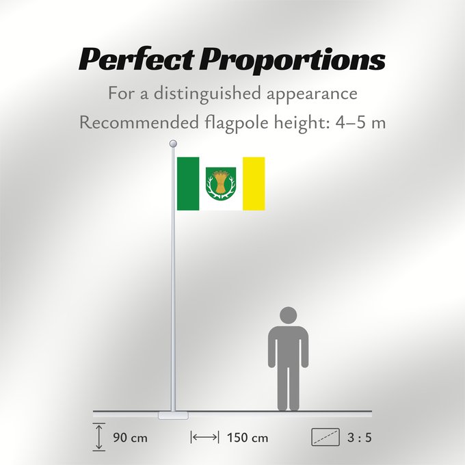Flag Proportions: POL gmina Ruja Ruja Commune Gemeinde Ruja Gminy Ruja