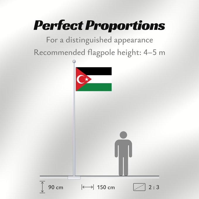 Flag Proportions: Gaza-Turkey solidarity	Gaza-Turkey solidarity flag