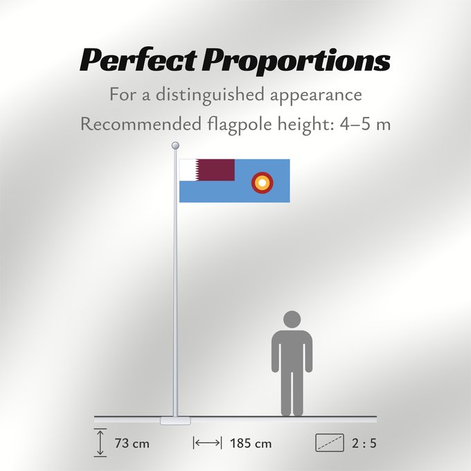 Flag Proportions: Qatar Air Force	En Qatar Air Force Photo