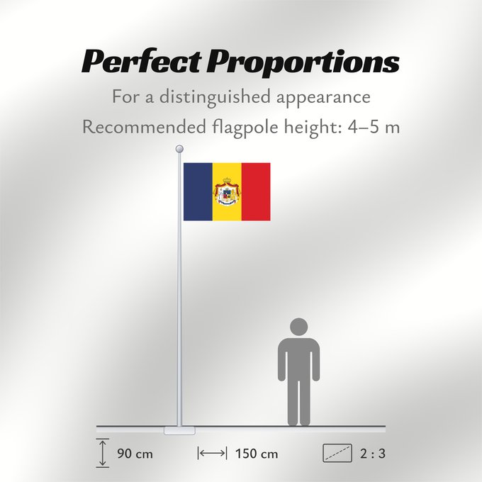 Flag Proportions: Romanian Army Flag - 1867 official model NOT THE FLAG OF THE PRINCIPALITY OF ROMANIA! The PRINCIPALITY of Romania used the standard Romanian tricolor