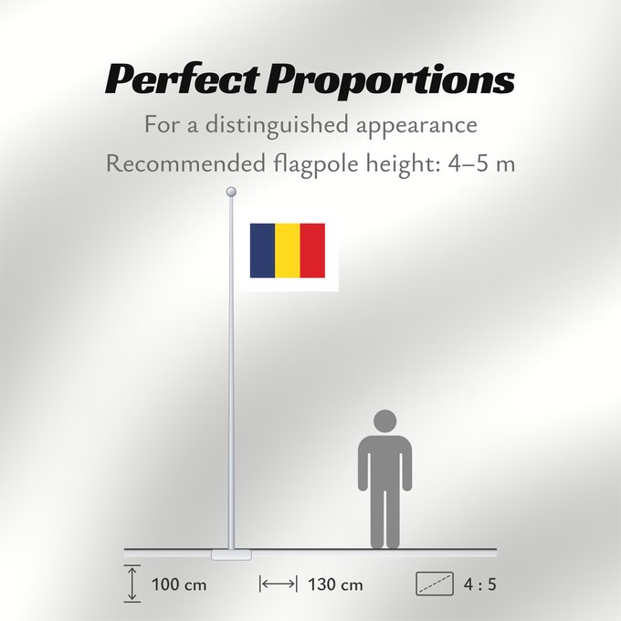 Flag Proportions: Romanian Pilot Pilote Roumain Piloto Rumano Rumänischer Pilot Pilota Rumeno