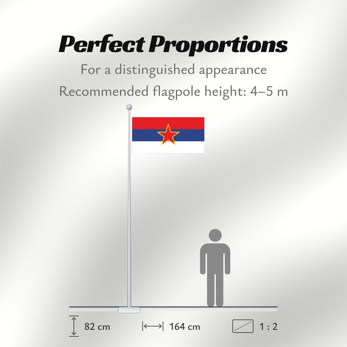 Flag Proportions: SR Serbia	Socialist Republic of Serbia Self-made	I Republikës Socialiste të Serbisë