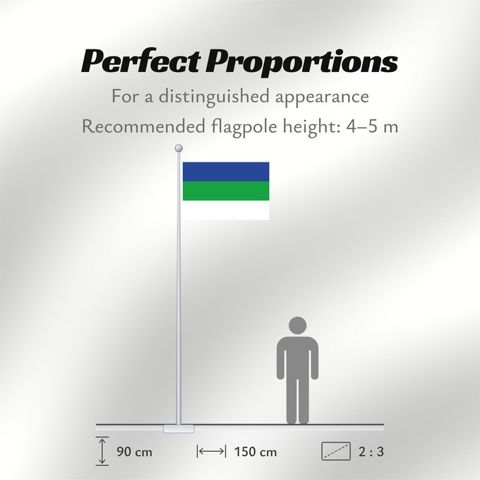 Flag Proportions: Komi State Flag of the Komi Republic République des Komis República de Komi Republik Komi Repubblica di Komi Коми Республикаса дöрапас Государственный флаг Республики Коми