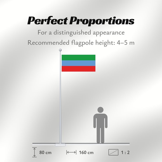 Flag Proportions: Dagestan 1994-2003 Dagestan (1994-2003) Daghestan (1994-2003) Daguestán (1994-2003) Флаг Республики Дагестан 1994-2003 гг