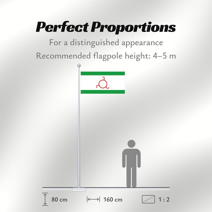 Flag Proportions: Ingushetia 1994 Ingushetia (1994-1999) Ingouchétie (1994-1999) Ingusetia (1994-1999) Inguschetien (1994-1999) Inguscezia (1994-1999) Флаг Республики Ингушетия 1994-1999, Россия