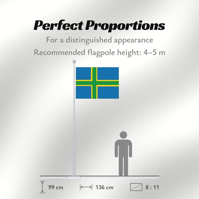 Flag Proportions: D Öland	Öland	Illa Öland, Suècia