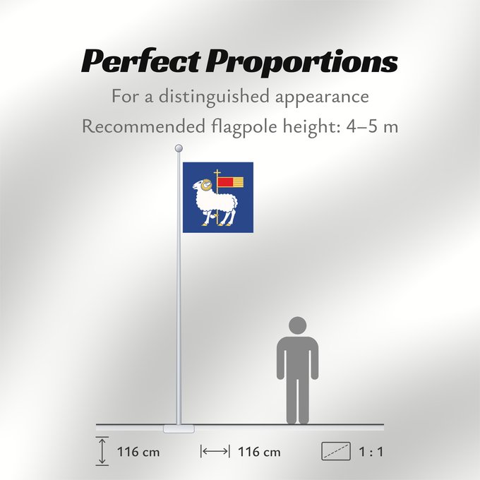 Flag Proportions: Gotlands län vapenflagga	Gotland County in Sweden	Gotland	Gotlands läns vapenflagga