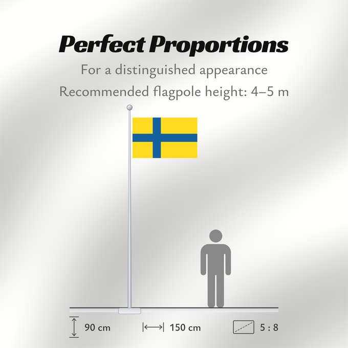 Flag Proportions: Ostergotland Östergötland Swedish province Östergötland
