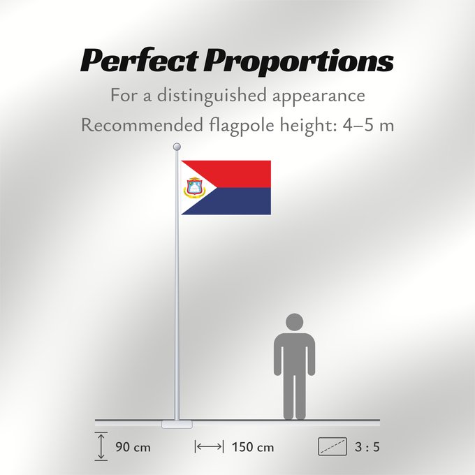 Flag Proportions: Sint Maarten	Sint Maarten  Kingdom of the Netherlands	Saint-Martin