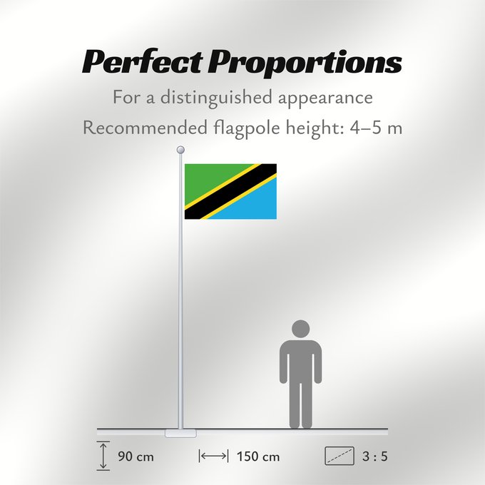 Flag Proportions: Tanzania Tanzania, United Republic of Tanzanie Tansania, Vereinigte Republik