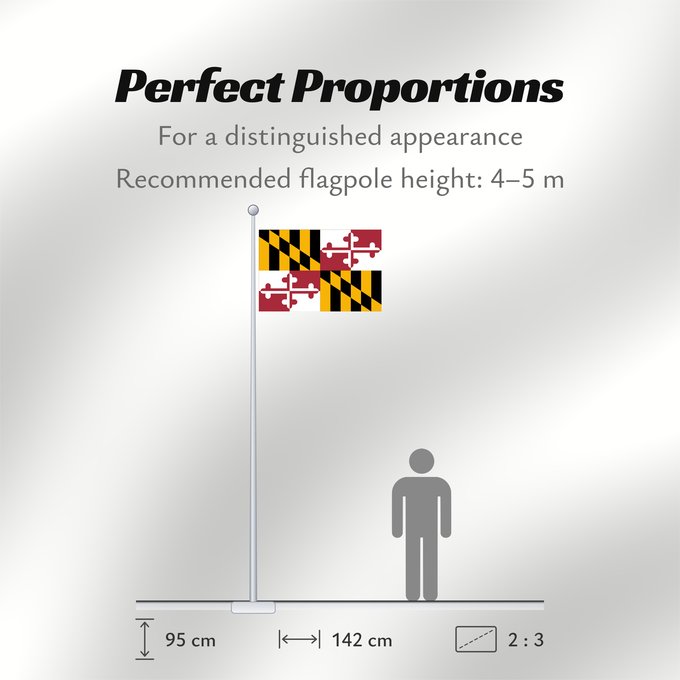 Flag Proportions: Maryland Stanowa Marylandu ᎺᎵᏂ ᎦᏓᏘ Ka hae Melelana Terræ Mariæ Méelin Hahoodzo bidah naatʼaʼí Флаг Мэриленда Američke savezne države Maryland