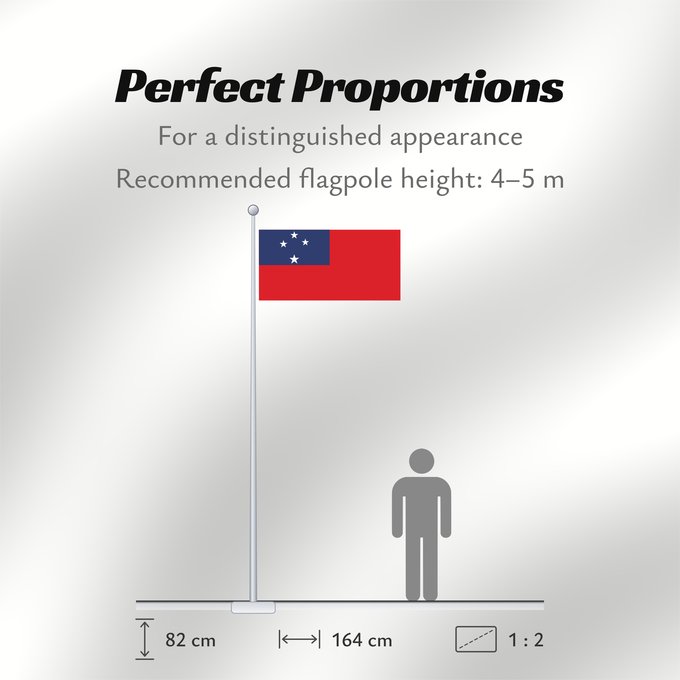 Flag Proportions: Samoa 1948-1949 Samoa between May 26, 1948 - February 24, 1949 Samoa (1948-1949)