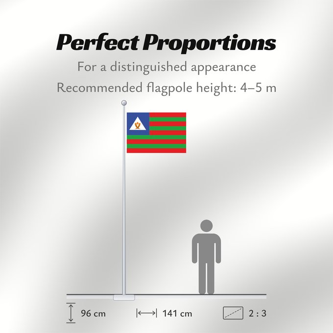 Flag Proportions: Bubi tribal Bubi tribal flag Drapeau tribal Bubi Bandera tribal Bubi Bubi-Stammesflagge Bandiera tribale Bubi Tribal flag of the w Bubi people