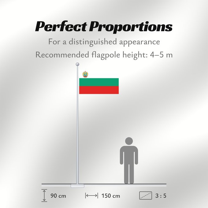Flag Proportions: Bulgaria 1948-1967 National Flag of the People s Republic of Bulgaria 1948-1967 Nazionale della Repubblica Popolare di Bulgaria 1948-1967 Национално Знаме на Народна Републица България 1948-1967 с герба