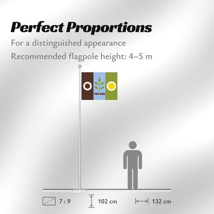 Flag Proportions: Fresno, California Fresno, Californie Fresno, Kalifornien En Fresno, California