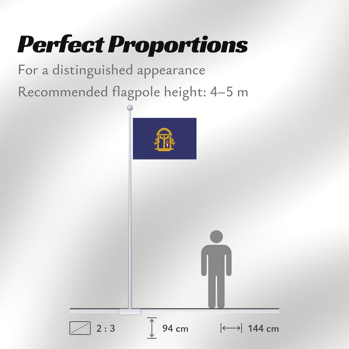 Flag Proportions: State of Georgia non-official Non official flag of U État de Géorgie (non officiel) Estado de Georgia (no oficial) Bundesstaat Georgia (inoffiziell) Stato della Georgia (non ufficiale)