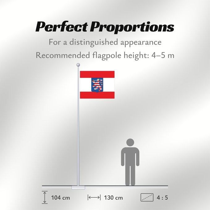 Flag Proportions: Großherzogtum Hessen mit Wappen ↑ State flag of the Grandduchy of Hesse -Darmstadt 1839-1903 ↑ Civil and state ensign of the Grandduchy of Hesse -Darmstadt 1839-1867 Grand-Duché de Hesse - Drapeau d'État / Pavillon civil et d'État (1839-1903) Gran D