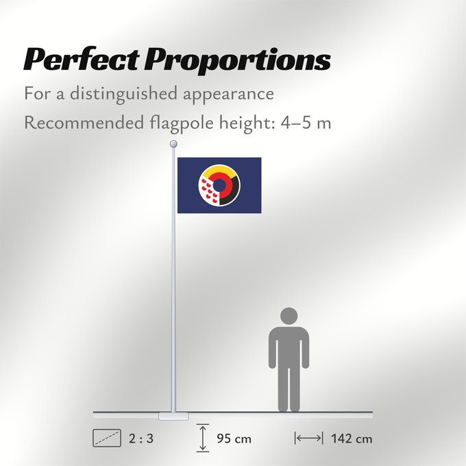 Flag Proportions: Interfrisian Interfrisian Council, accepted in June 2009 Interfriesischen Rates, angenommen im Juni 2009 Ynterfryske Flagge fan de Fryske Rie, Juny 2009 Interfreeske Flagg van de Fresenraad, Juni 2009