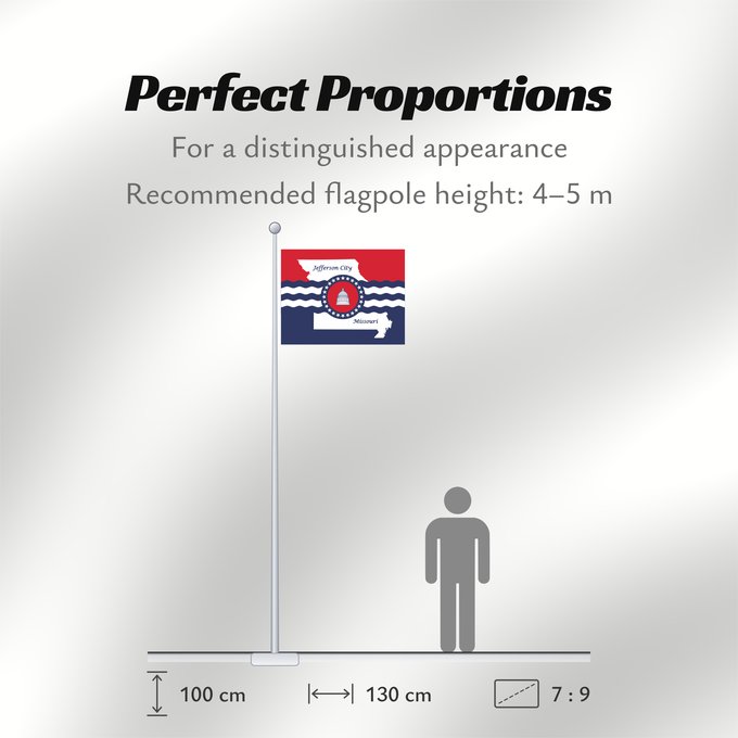 Flag Proportions: Jefferson City, Missouri	Jefferson City, Misuri	En Jefferson City, Missouri