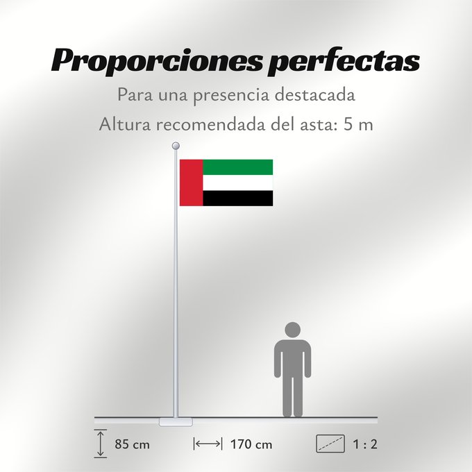 Proporciones de la bandera: Fujairah Fuyaira Fudschaira United Arab Emirates