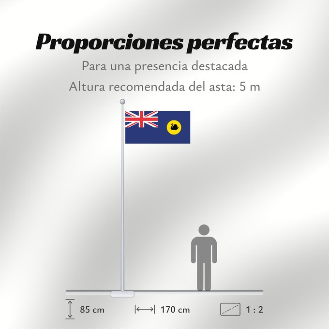 Proporciones de la bandera: Western Australia	Australie-Occidentale	Australia Occidental	Westaustralien