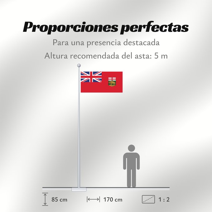 Proporciones de la bandera: Manitoba Manitoba Banniel proviñs Manitoba, Kanada