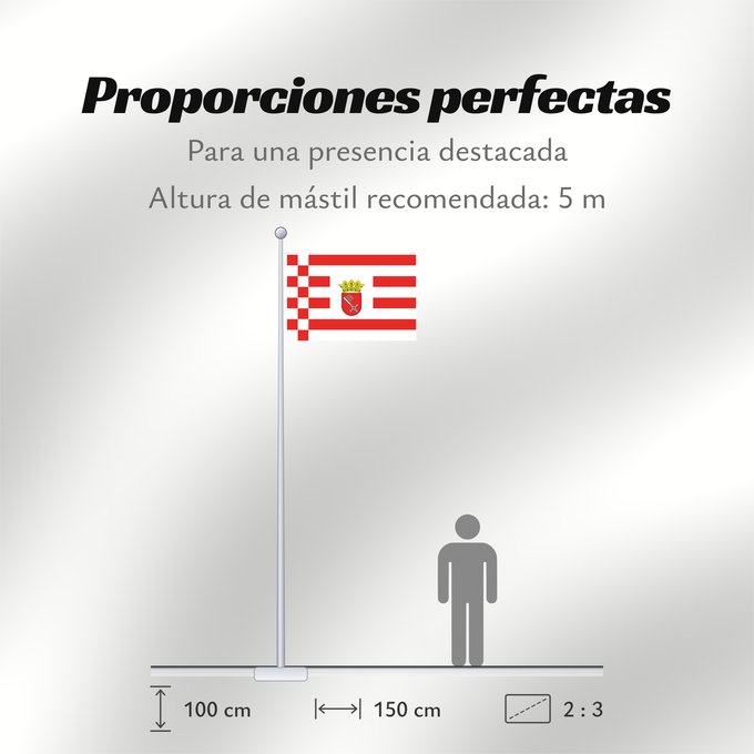 Proporciones de la bandera: Bremen Brême Brema