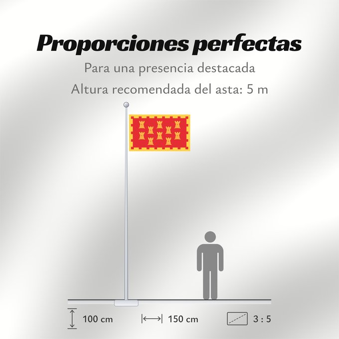 Proporciones de la bandera: Unofficial County Flag of Greater Manchester The County Flag of Greater Manchester is composed of ten golden castles arranged in rows of 3-2-3-2 on a red background Manchester